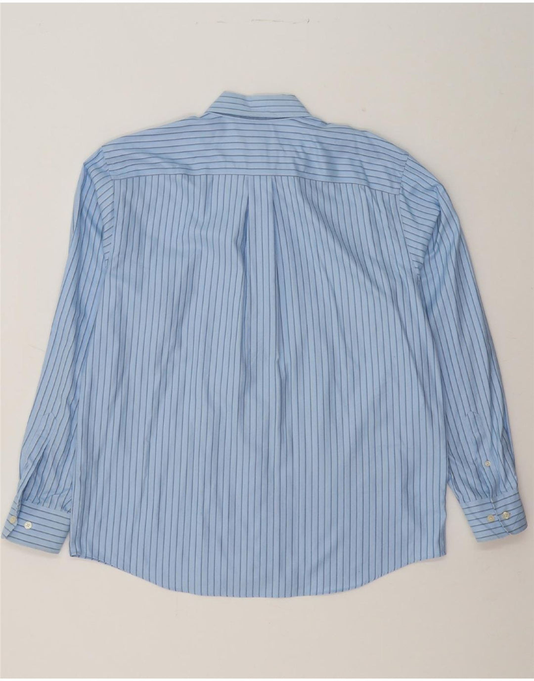 EDDIE BAUER Mens Relaxed Fit Shirt Large Blue Pinstripe Cotton Vintage Eddie Bauer and Second-Hand Eddie Bauer from Messina Hembry 
