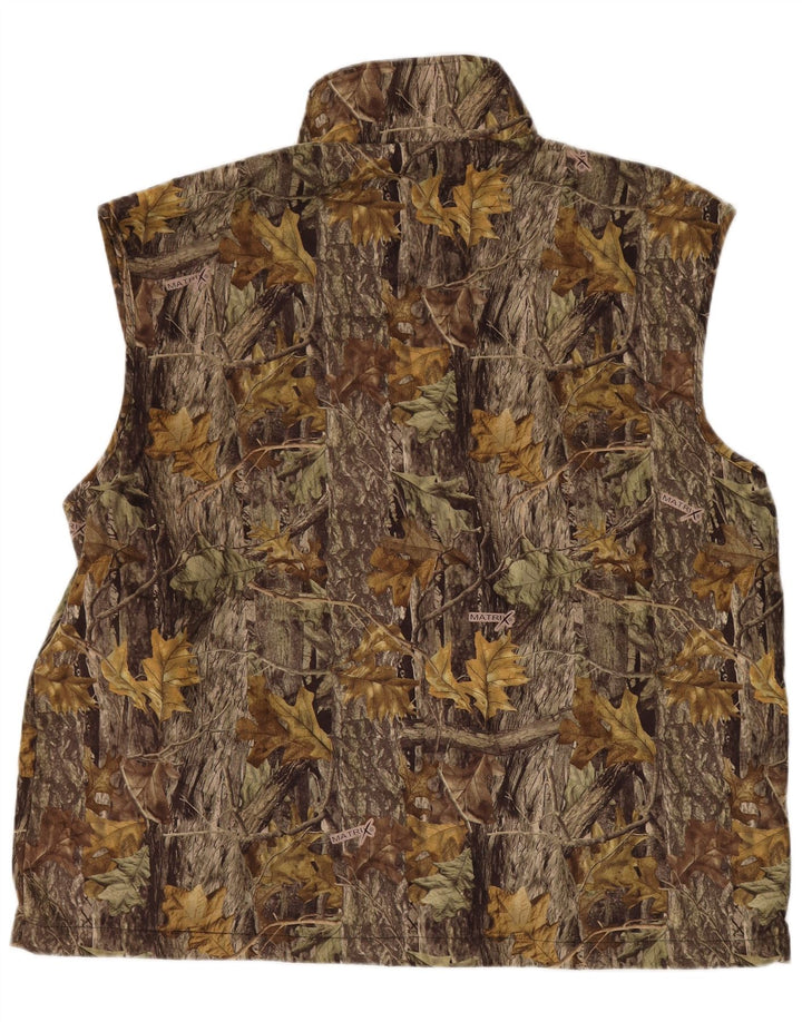 Gilet da uomo con motivo astratto VINTAGE UK 44 2XL Poliestere color block marrone