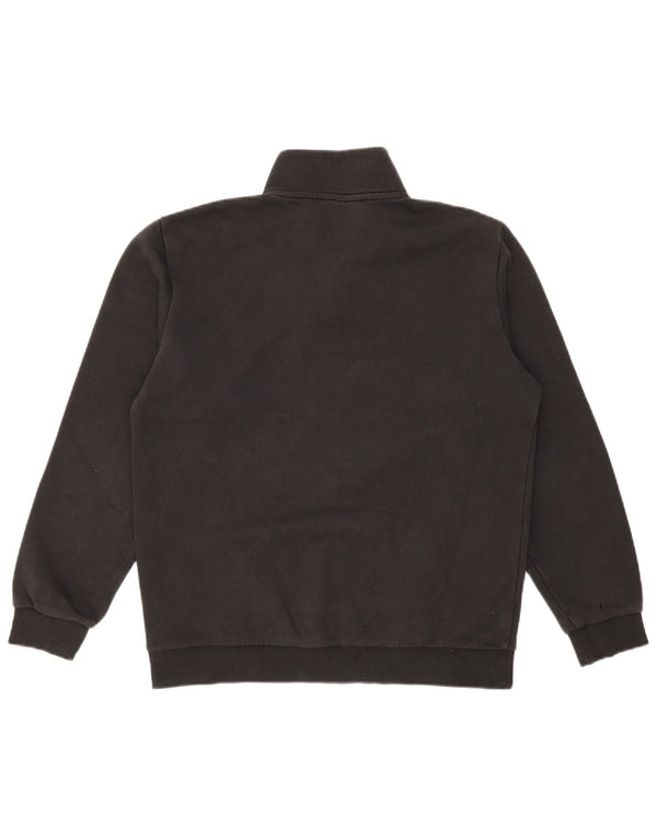 Felpa Adidas da uomo con collo con zip grafica, maglione, cotone nero medio