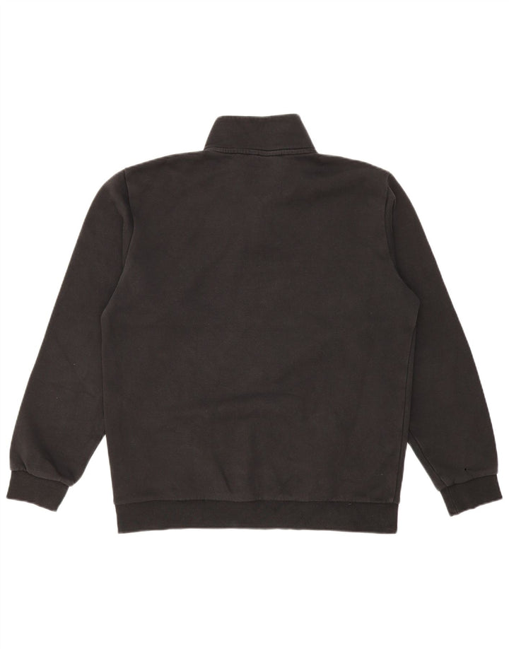 Felpa Adidas da uomo con collo con zip grafica, maglione, cotone nero medio