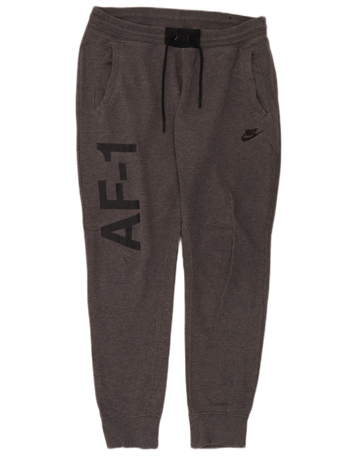 Pantaloni da tuta con grafica Nike da uomo, pantaloni da jogging, cotone grigio medio