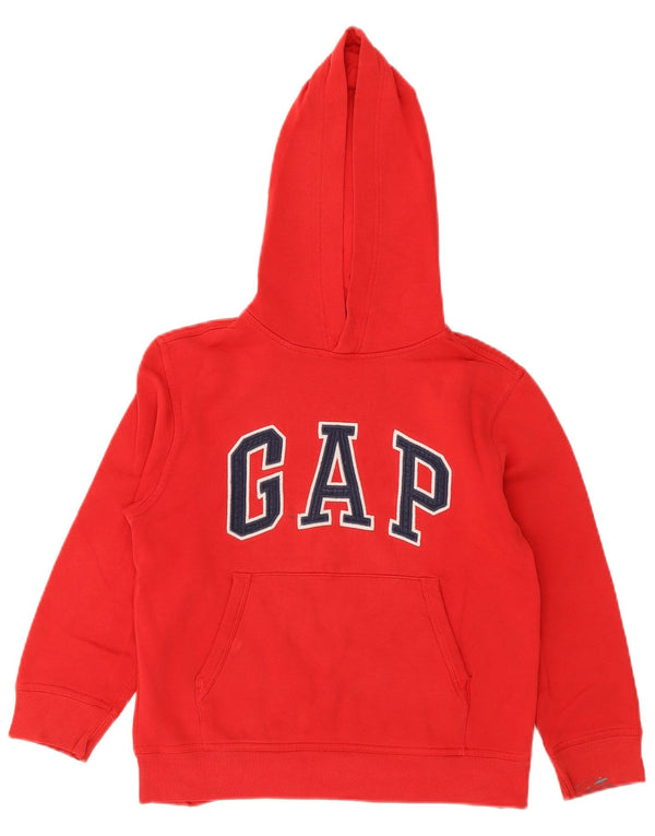 Maglione con cappuccio grafico Gap Boys 8-9 anni M Rosso Cotone