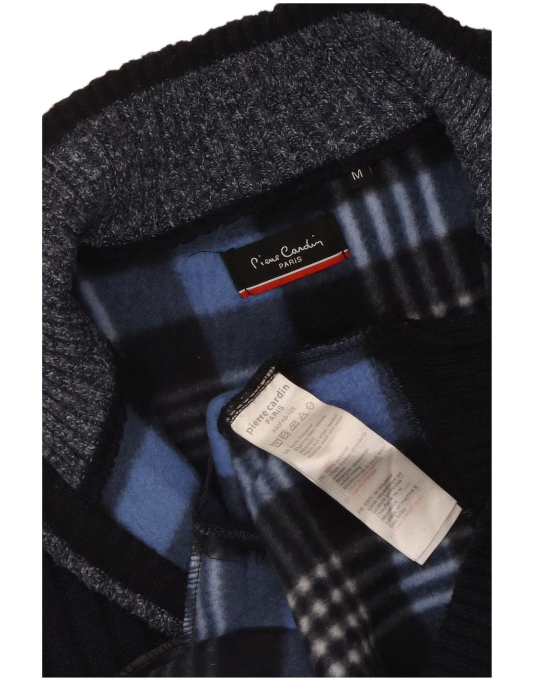 Maglione cardigan senza maniche da uomo Pierre Cardin poliestere medio blu navy