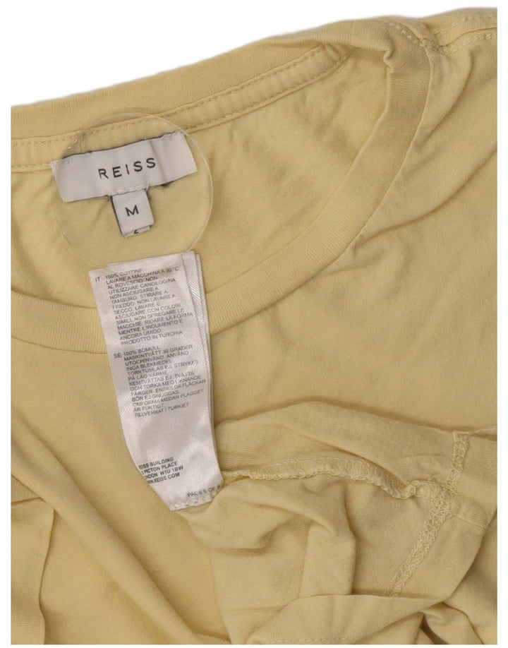 T-shirt da uomo Reiss Top in cotone giallo medio