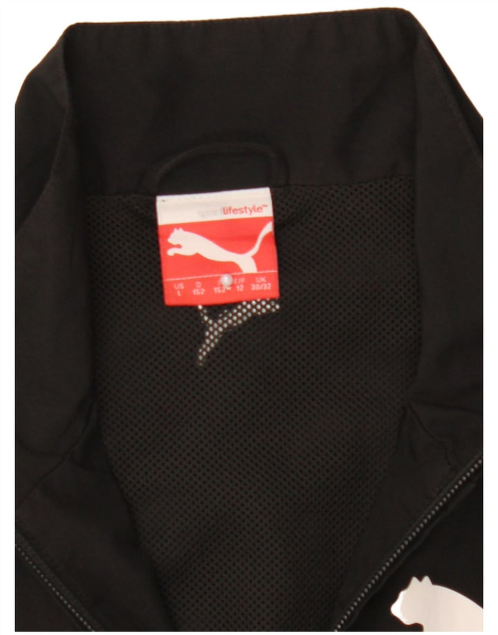 PUMA Boys Graphic Tracksuit Top Jacket 11-12 Years Black