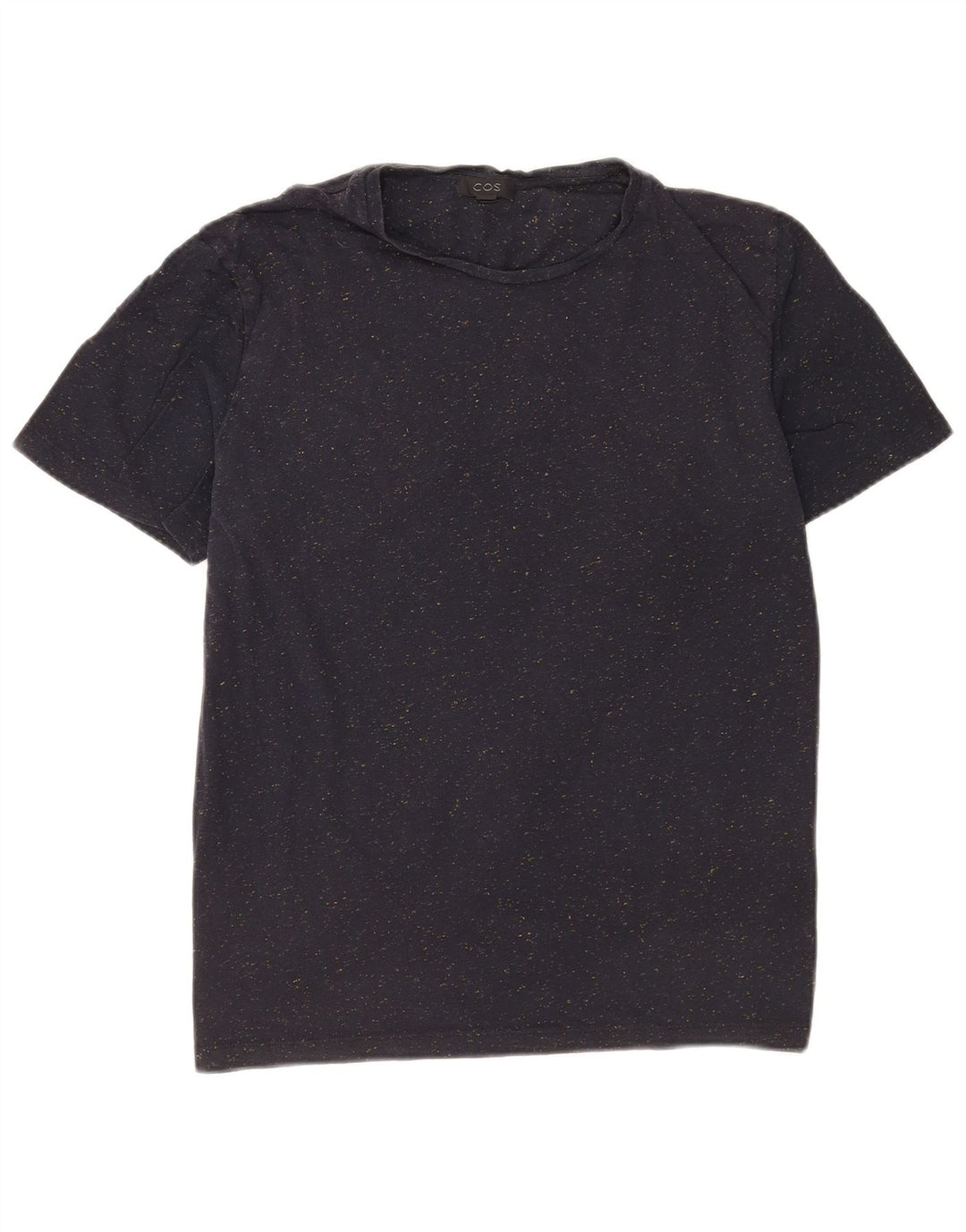 T-shirt da uomo Cos Top in cotone chiazzato blu navy medio