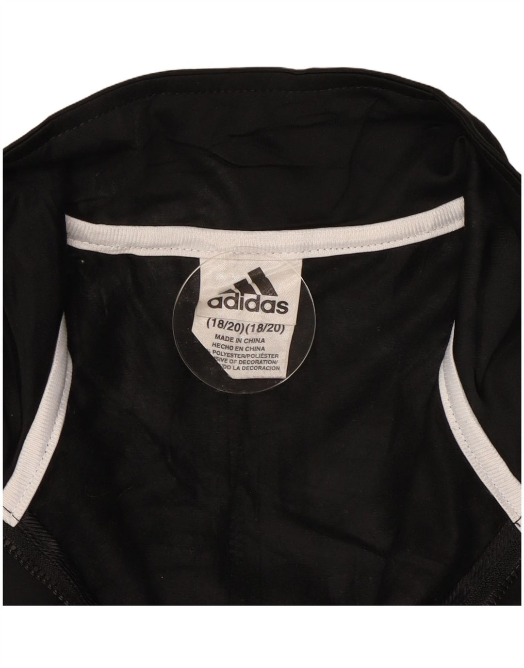 Giacca Top della tuta da ragazzo Adidas 13-14 anni in poliestere nero