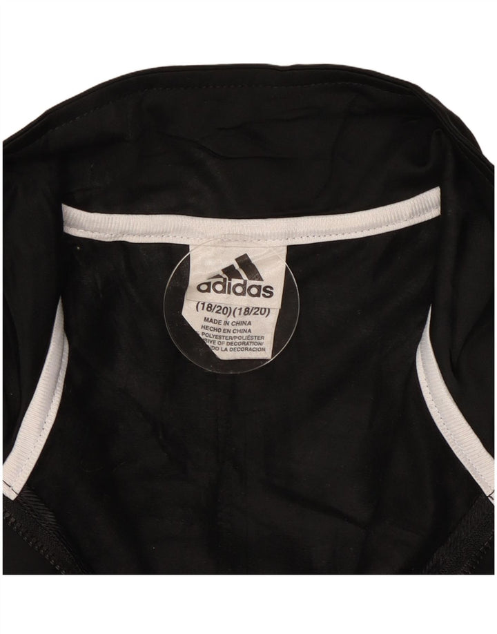Giacca Top della tuta da ragazzo Adidas 13-14 anni in poliestere nero