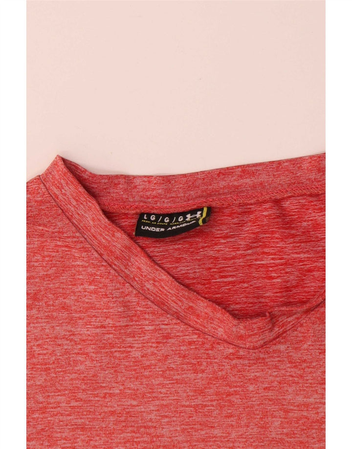 T-shirt da uomo Under Armour Top grande rosso screziato