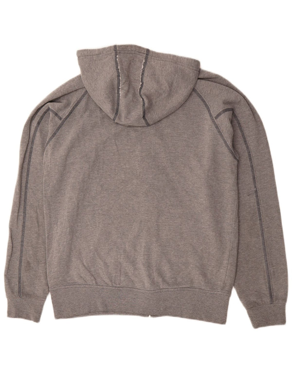 Felpa con cappuccio con zip grafica da uomo Asics grande in cotone grigio