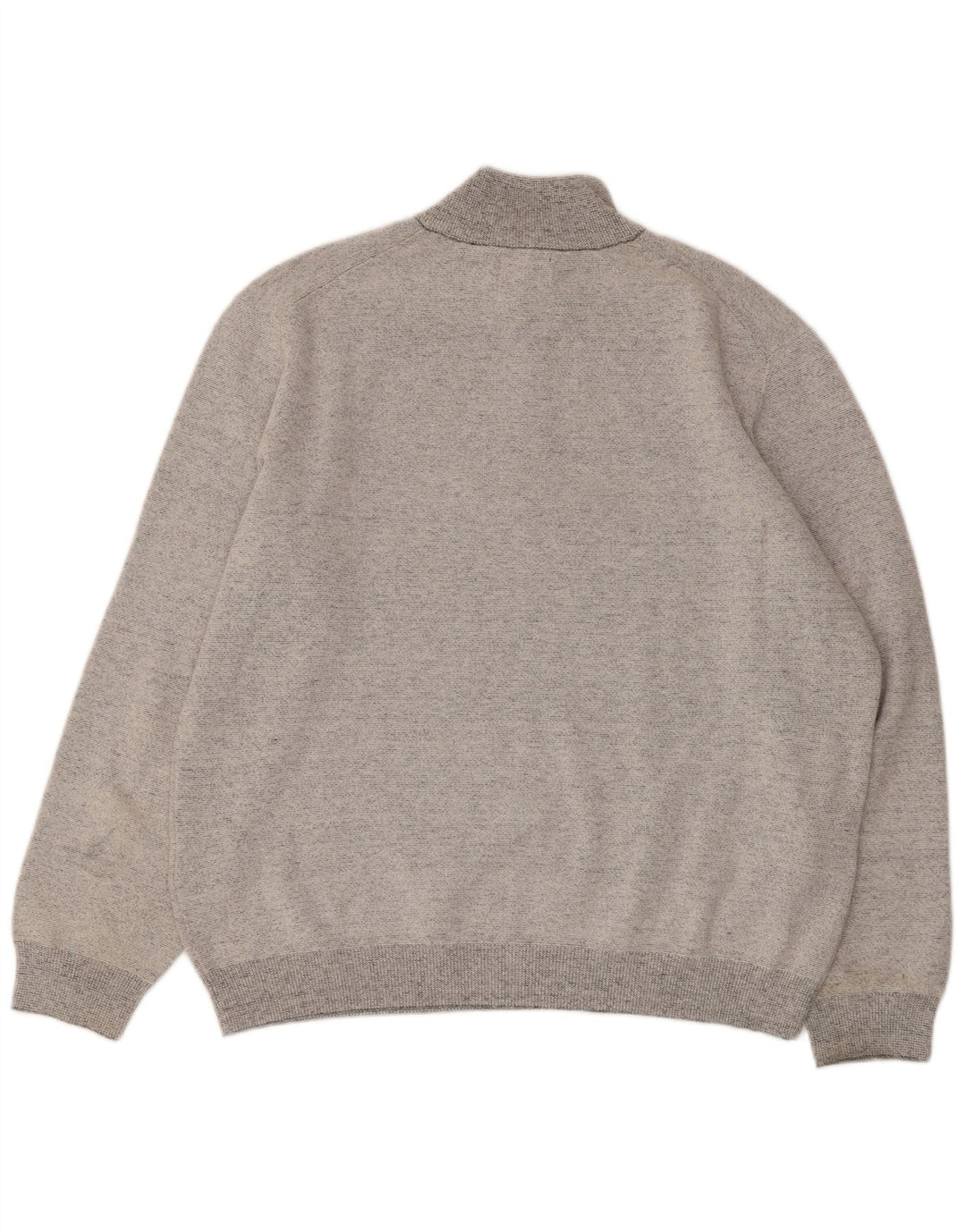 Felpa da uomo con collo con zip Superdry Maglione 2XL Cotone chiazzato grigio