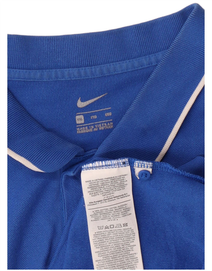 NIKE Mens Polo Shirt 2XL Blue Cotton