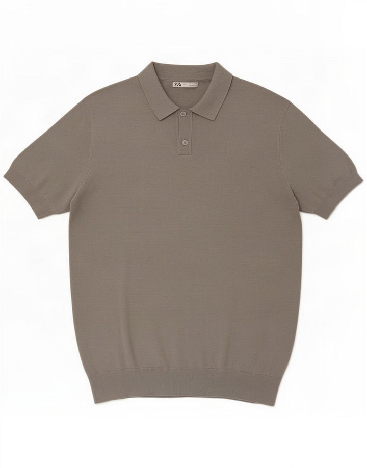 Zara Polo da uomo grande in Lyocell grigio