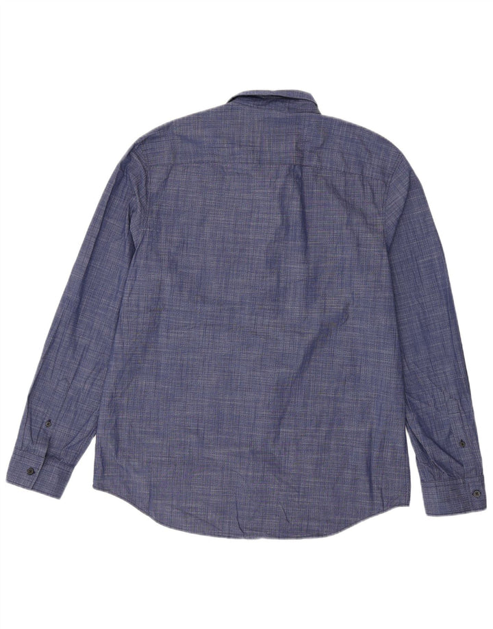 Camicia da uomo Calvin Klein in cotone a righe grandi blu