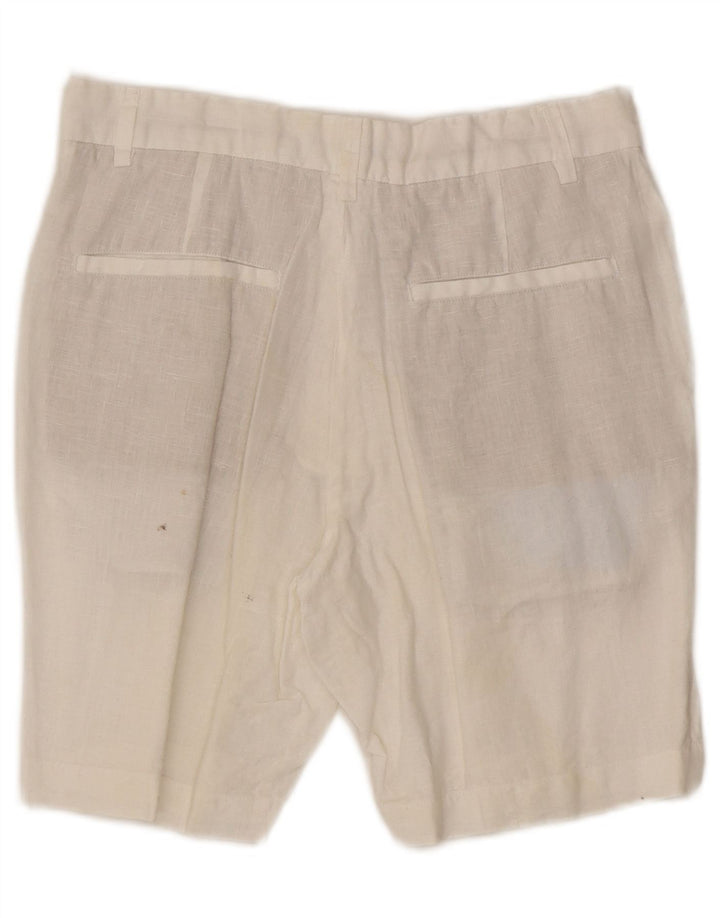 Pantaloncini chino da donna Zara piccoli W30 lino bianco