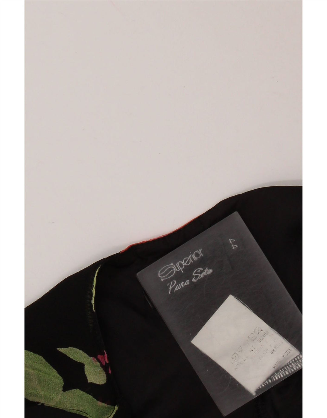 Abito sottoveste da donna SUPERIOR IT 44 Seta floreale nera media