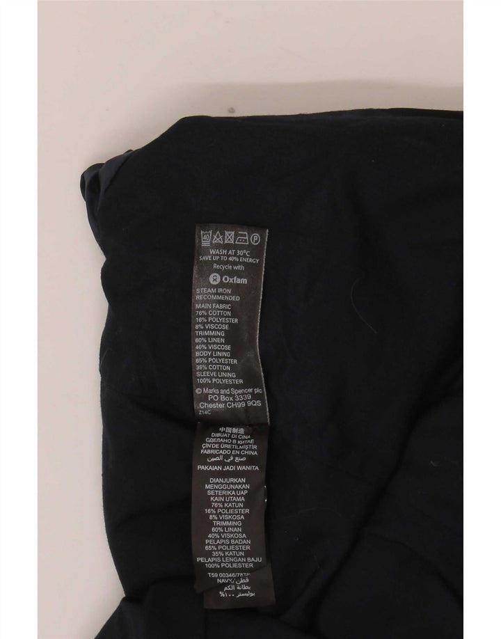 Giacca blazer da donna con maniche a 3/4 Marks & Spencer UK 16 grande blu navy