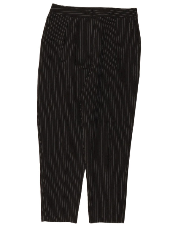 Pantaloni chino corti da donna Topshop UK 12 medi W30 L25 gessati neri