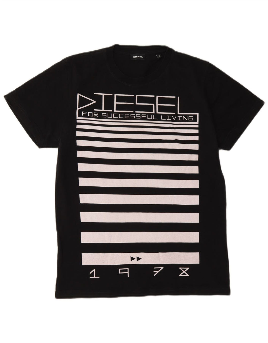 T-shirt grafica da uomo Diesel Top piccola nera