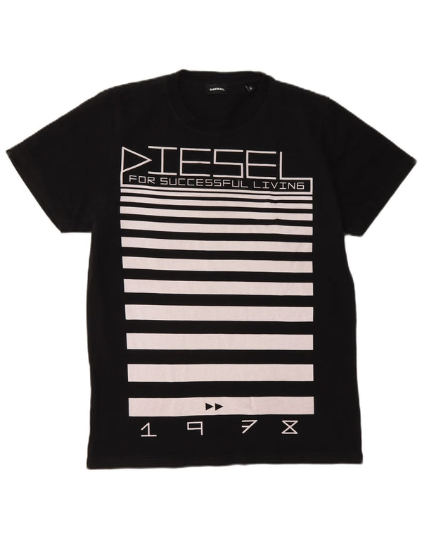 T-shirt grafica da uomo Diesel Top piccola nera