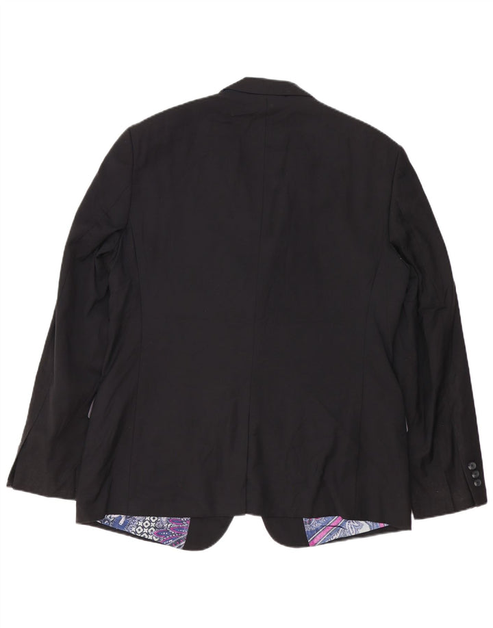 Giacca blazer da uomo a 2 bottoni TED BAKER UK 42 XL lana nera