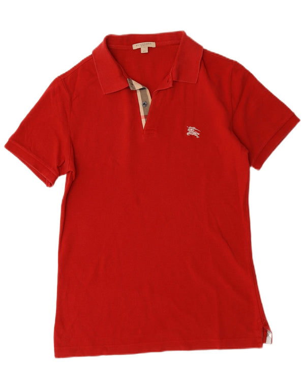 Polo Uomo Burberry XS Rosso Cotone