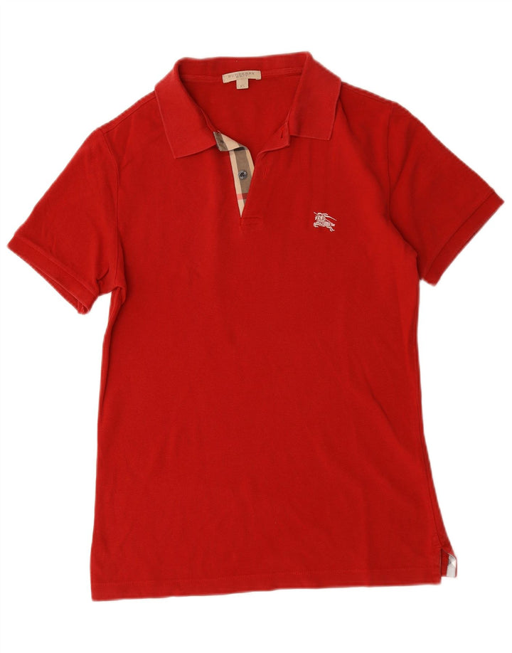 Polo Uomo Burberry XS Rosso Cotone