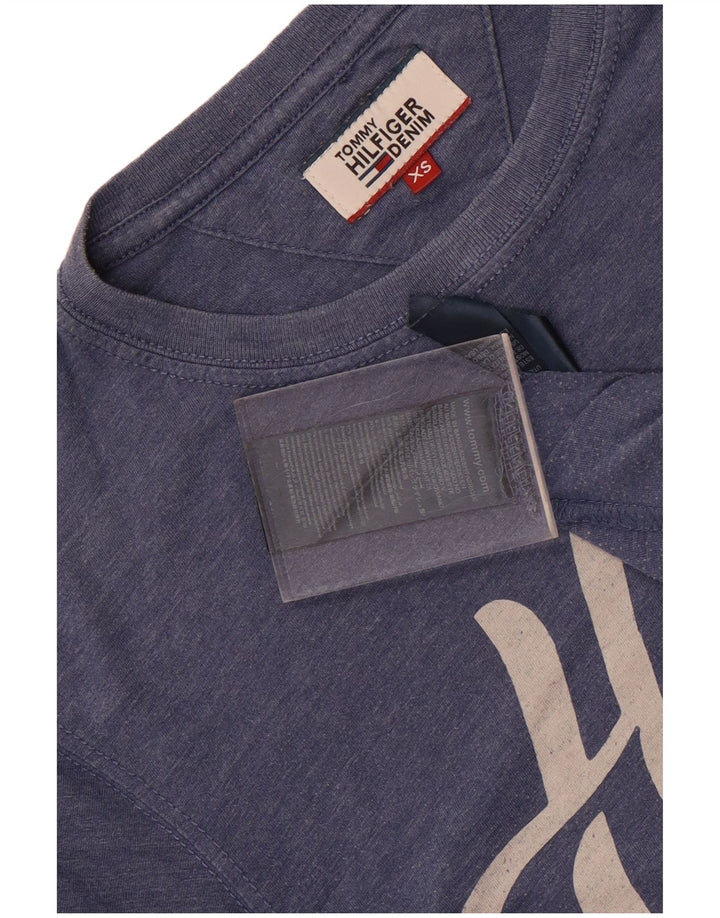 T-shirt grafica da uomo Tommy Hilfiger Top XS poliestere blu navy