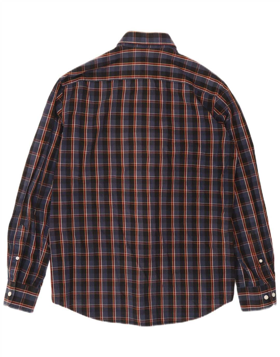 Camicia da uomo Carrera grande in cotone a quadri blu navy