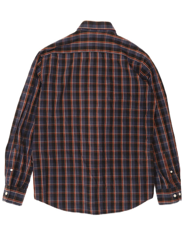 Camicia da uomo Carrera grande in cotone a quadri blu navy