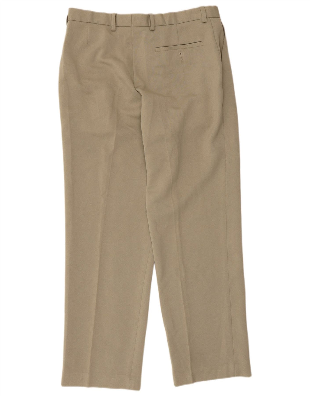 Pantaloni da abito dritti da uomo Marks & Spencer W34 L31 Poliestere beige