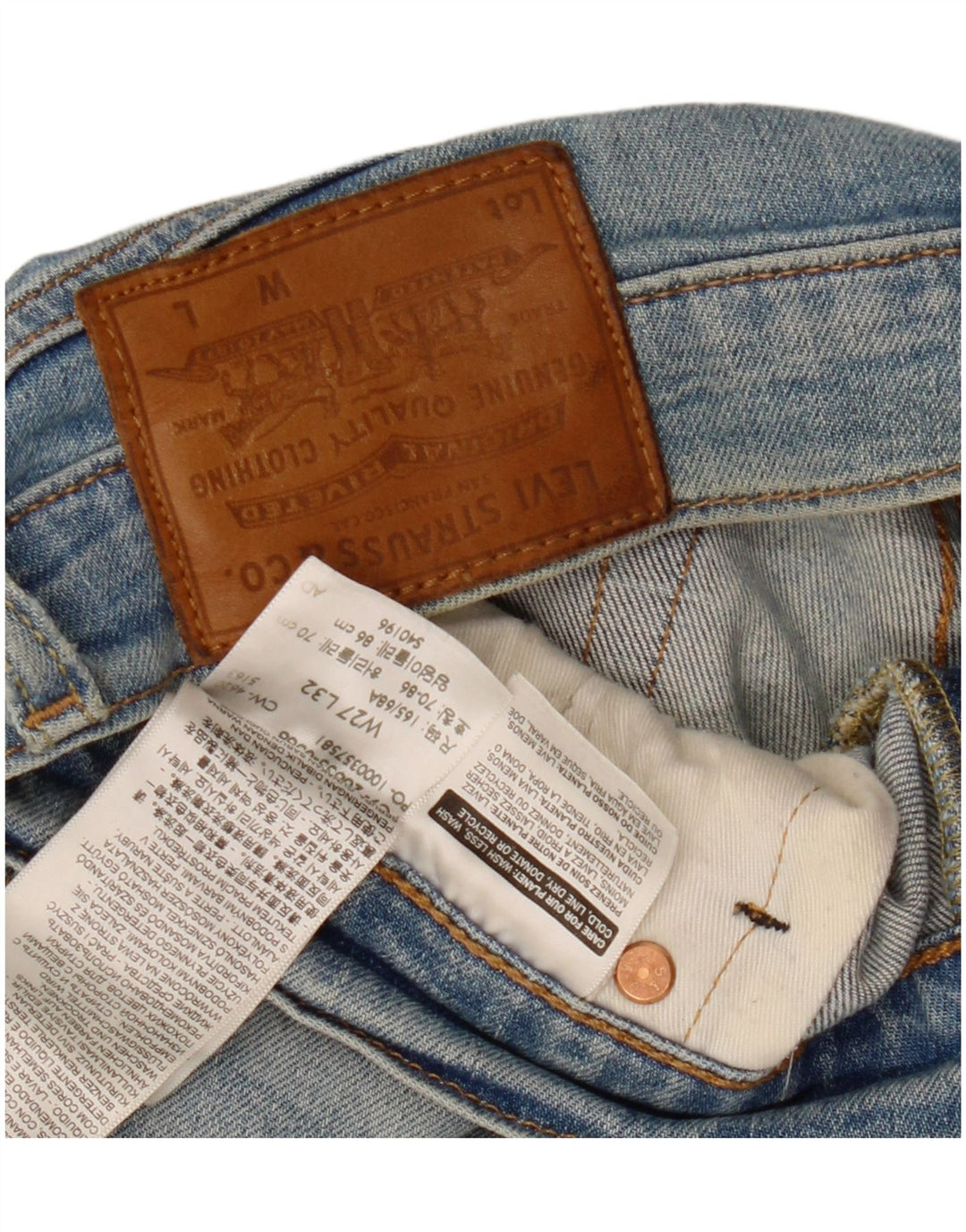 Jeans skinny da donna LEVI'S W27 L32 cotone blu