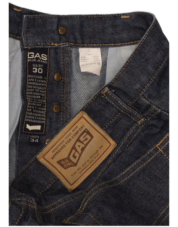 Jeans dritti da uomo Gas W30 L30 classico in cotone blu navy