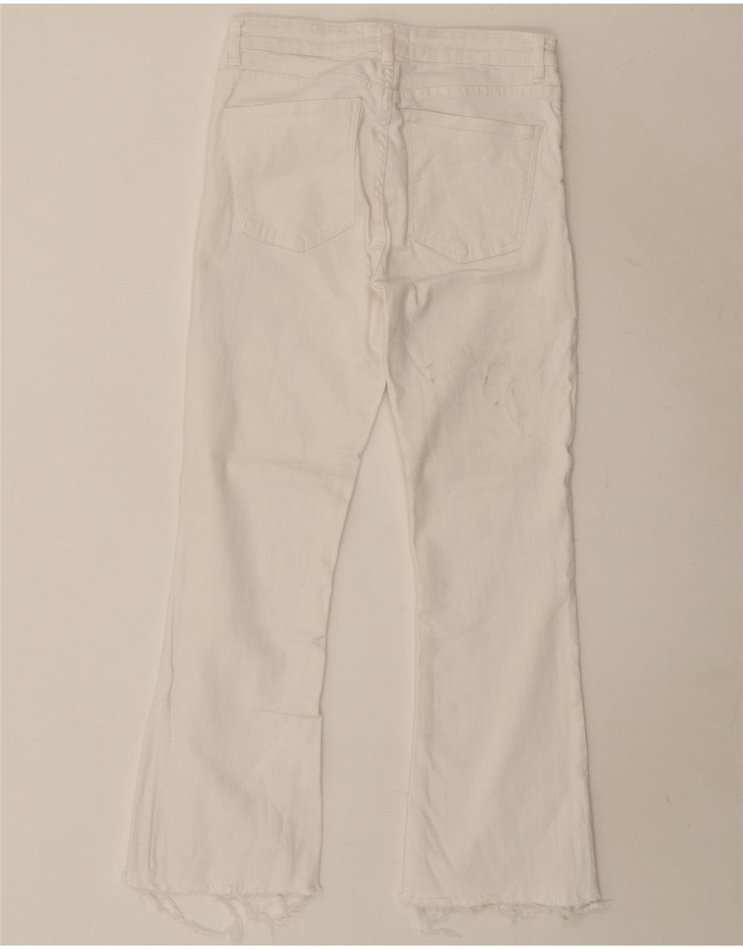 Jeans corti da donna Zara EU 38 piccoli W28 L26 cotone bianco