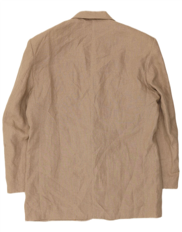 Giacca blazer da uomo a 2 bottoni Wampum IT 50 grande lino beige