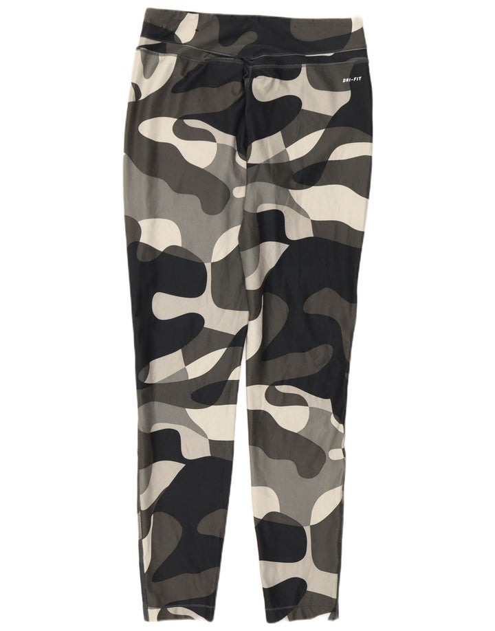 Leggings Nike Dri Fit da donna UK 14 grande poliestere mimetico grigio