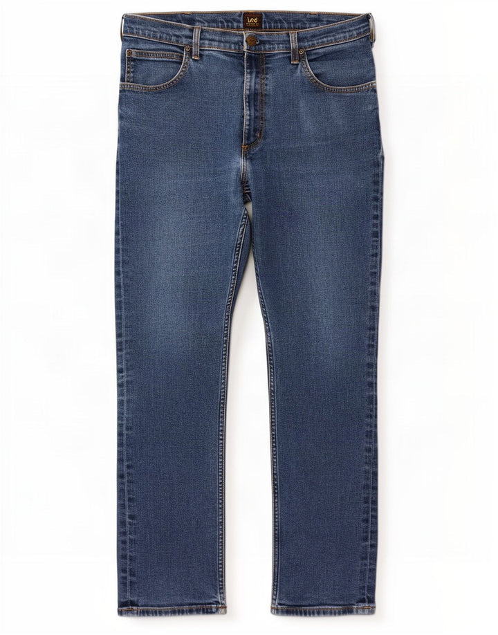 Jeans dritti da uomo Lee Brooklyn W36 L32 cotone blu