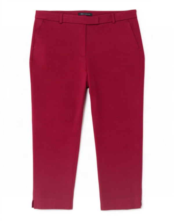 Pantaloni corti slim da donna Marks & Spencer UK 16 Large W38 L24 Maroon