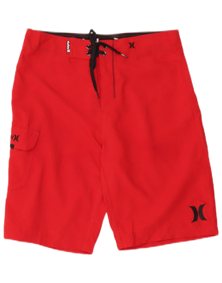 Pantaloncini da bagno da uomo Hurley in poliestere rosso medio