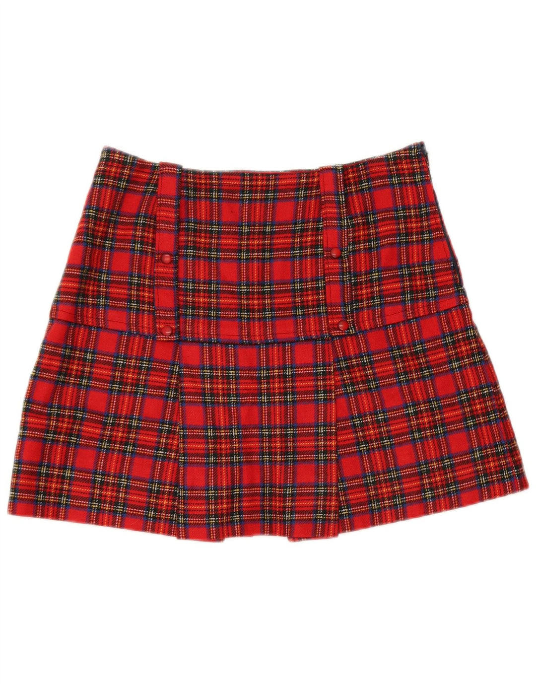 Minigonna vintage da donna W30 scozzese media rossa