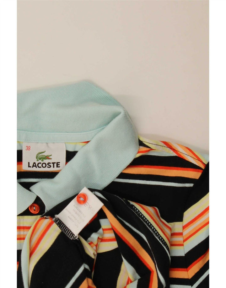 Polo da donna Lacoste taglia 38 media cotone a righe nere
