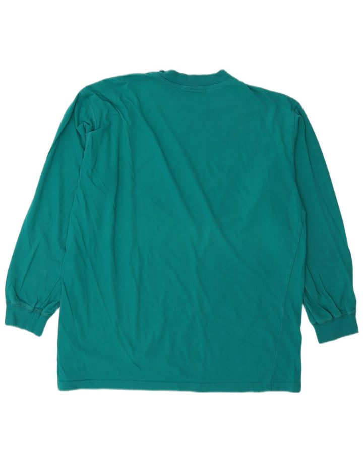 Adidas Uomo Top Manica Lunga UK 44/46 Grande Blu