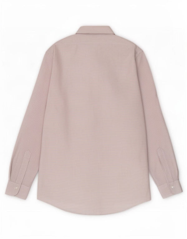 Camicia Milano da uomo Brooks Brothers taglia 16 grande cotone gessato rosa