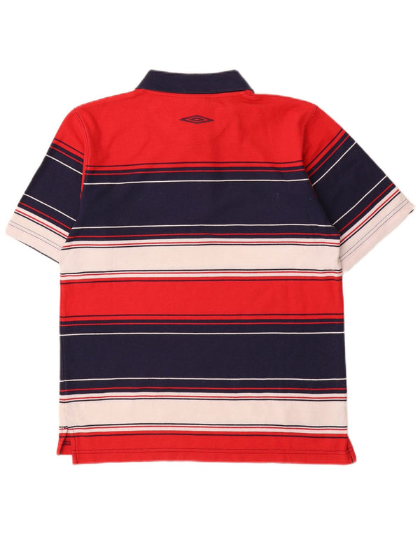 Polo da uomo Umbro UK 35/37 Small Poliestere a righe rosse