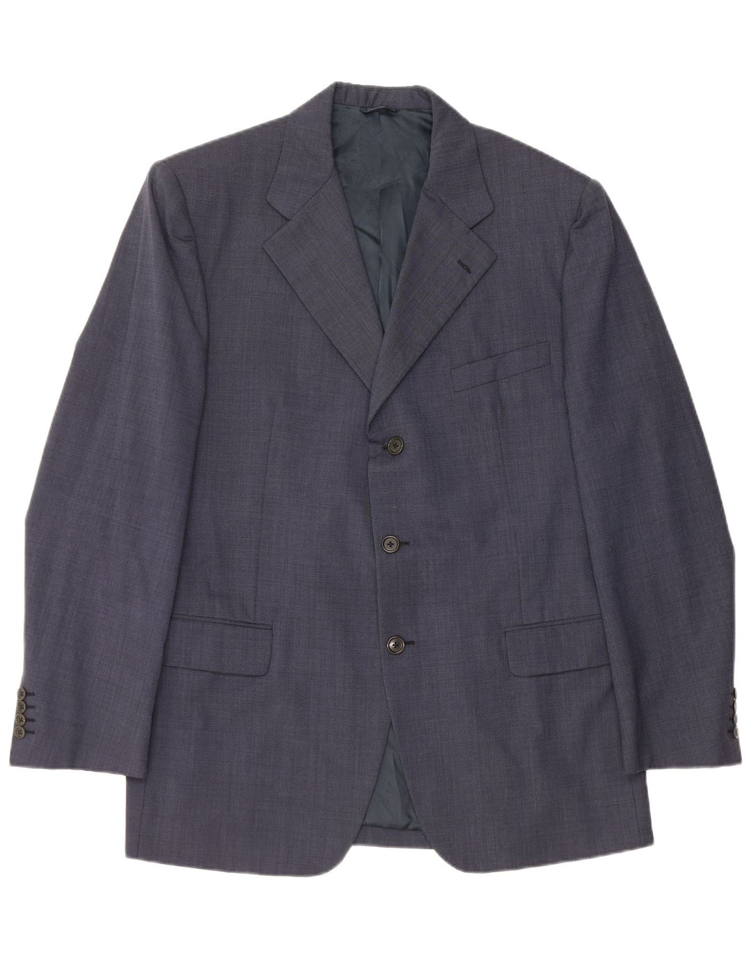 Giacca blazer da uomo a 3 bottoni Burberry IT 54 Large in lana blu navy