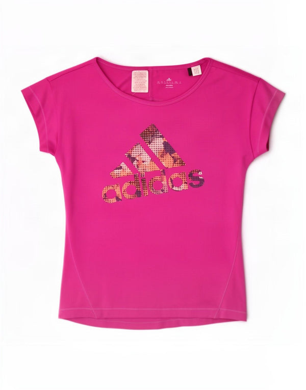 T-shirt grafica Adidas Bambina Climalite 11-12 anni in poliestere rosa
