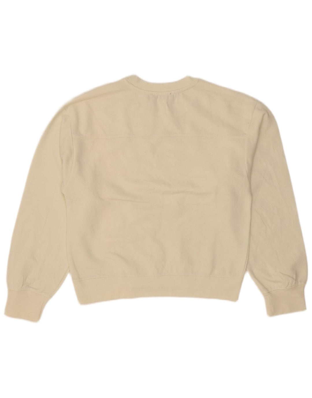 Felpa corta da donna Zara UK 10 piccola bianco sporco