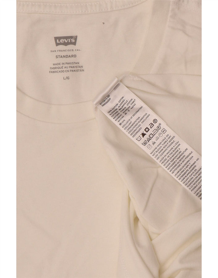 T-shirt standard da uomo Levi's Top grande in cotone bianco