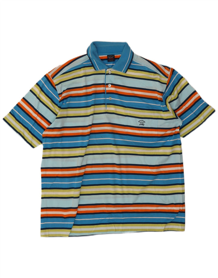 Polo da uomo Paul & Shark 2XL cotone a righe multicolore