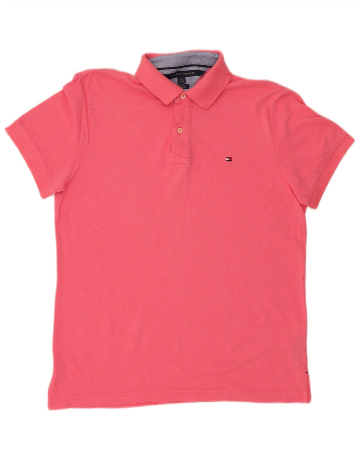 TOMMY HILFIGER Polo da uomo su misura in cotone rosa medio
